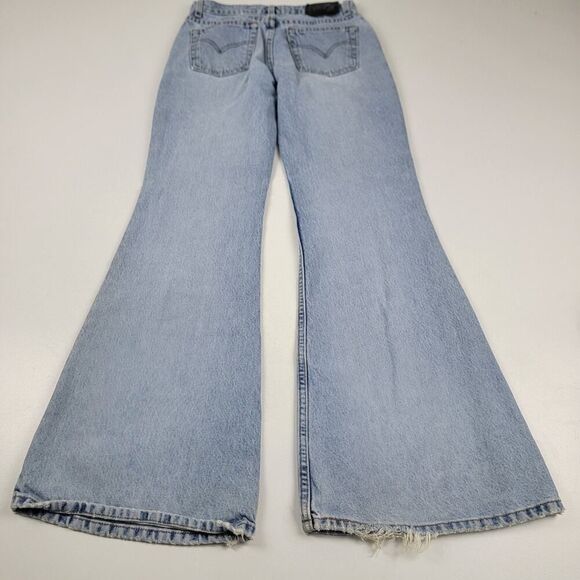 Vintage 90s Levi’s Silver‎ Tab Bellbottom Flare Light Wash Jeans Sz 5 (27x30.5) - Picture 6 of 15